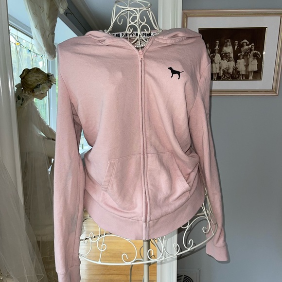 PINK Victoria Secret’s Pink Metal Snap Hoodie. - Picture 2 of 9